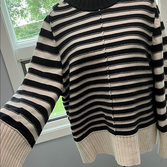 Maeve Black and White Striped Sweater - Picture 4 of 8